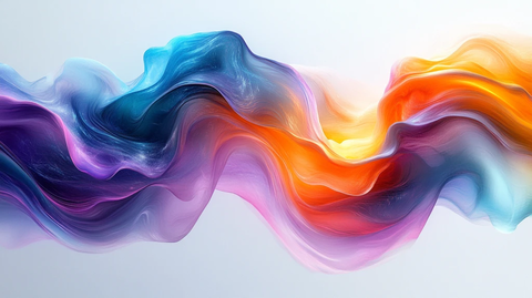 波浪渐变抽象图形