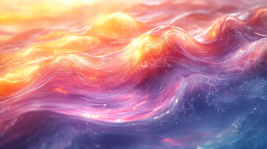 彩虹波浪与水纹