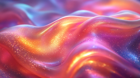 彩虹波浪与水纹