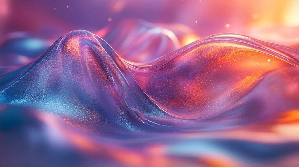 彩虹波浪与水纹