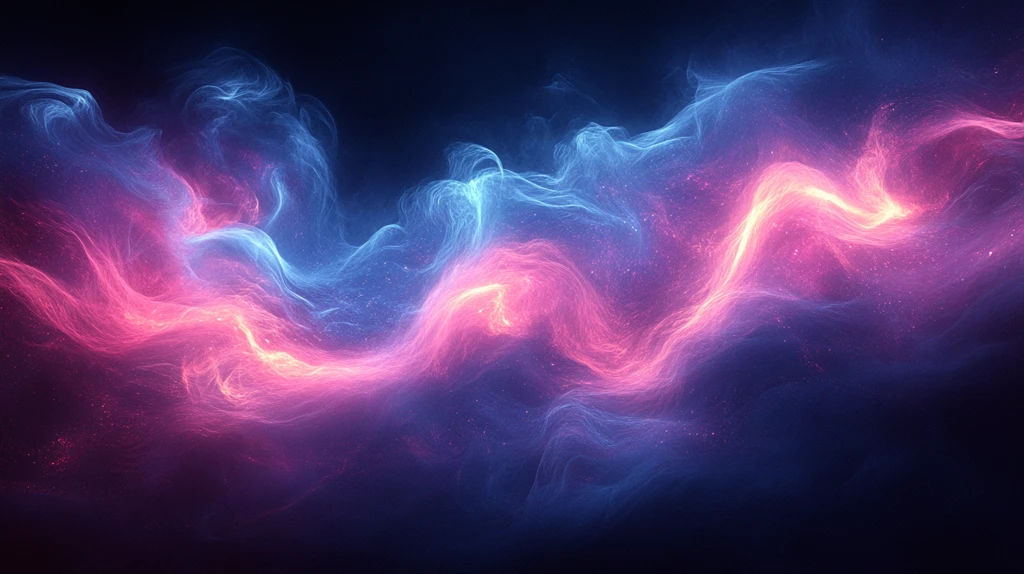 蓝粉光影树形图案