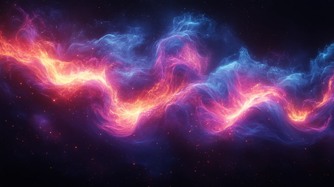 蓝粉光影树形图案