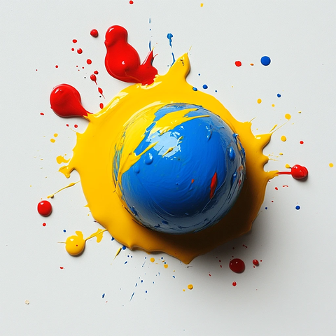 彩弹球涂鸦图案