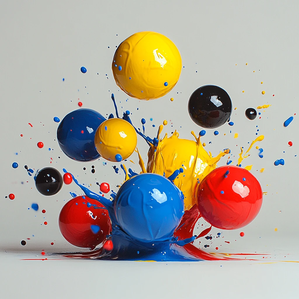 彩弹球涂鸦图案