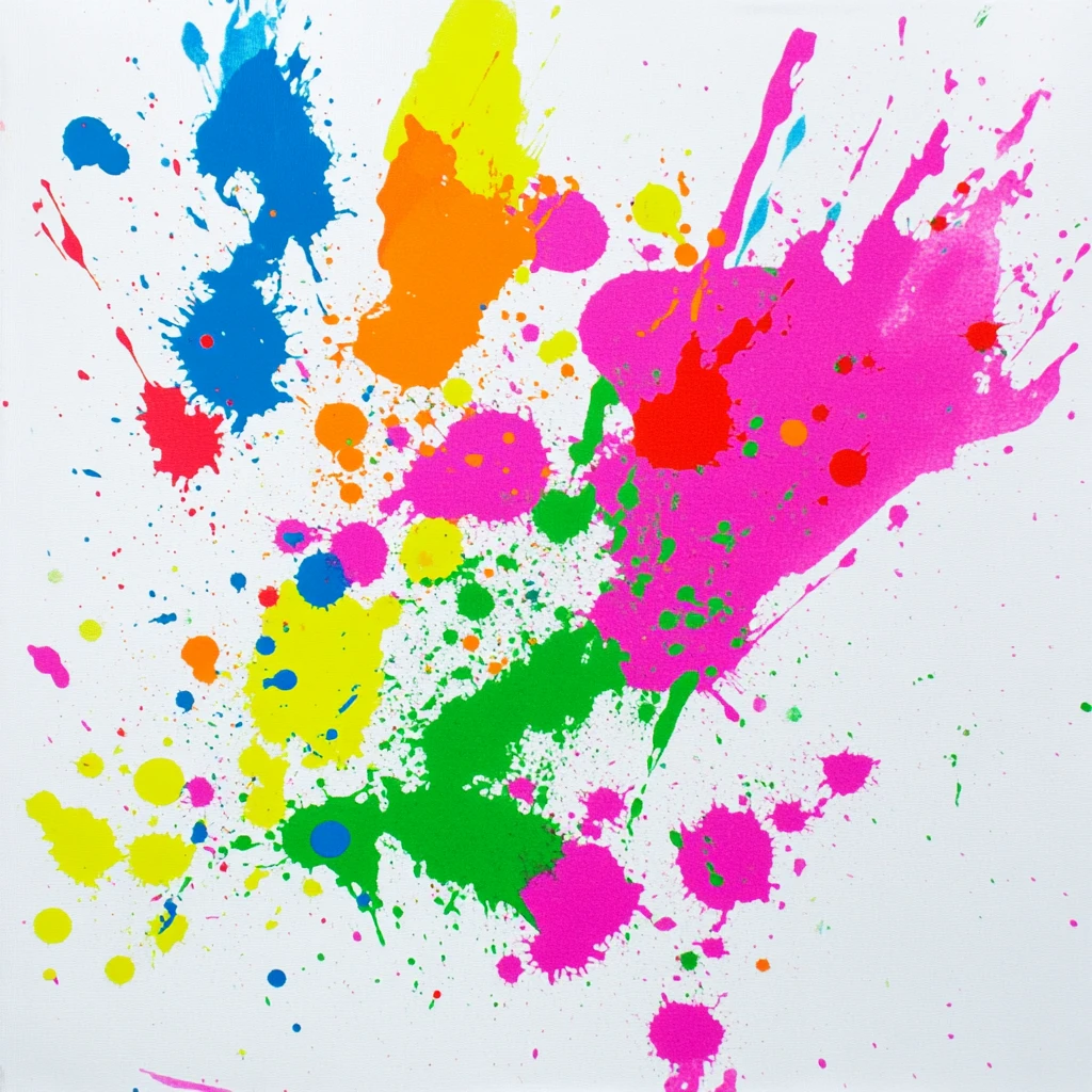 多彩颜料飞溅