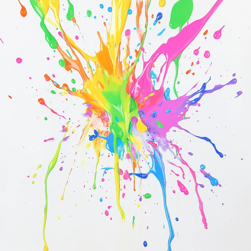 多彩颜料飞溅