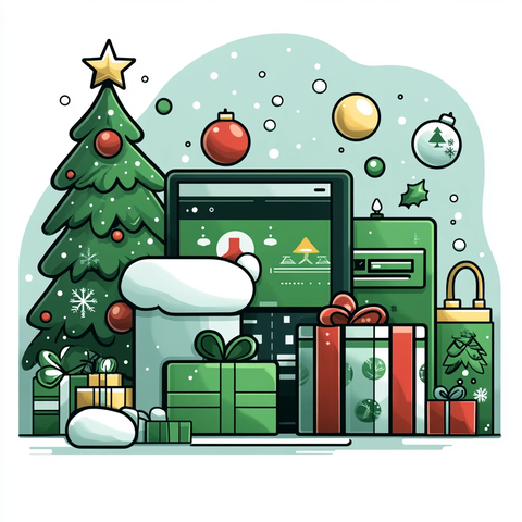 圣诞电商编程图