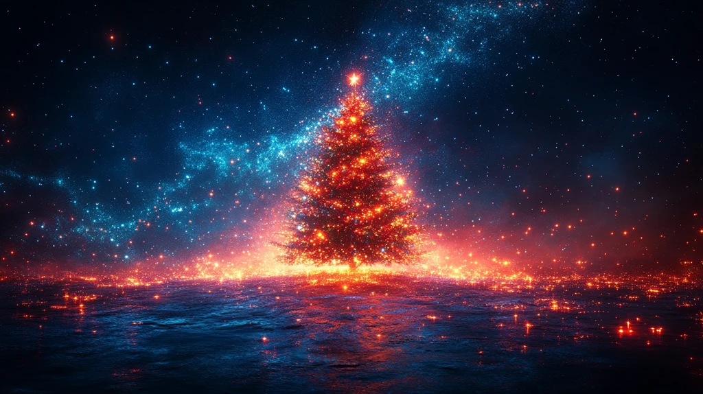 新年或圣诞树二进制