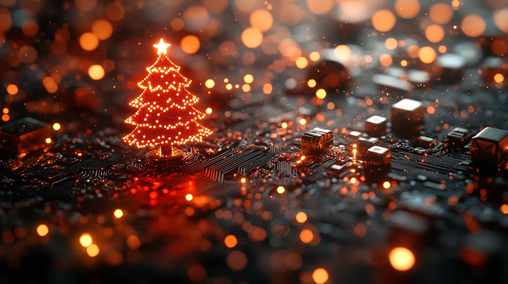 新年或圣诞树二进制