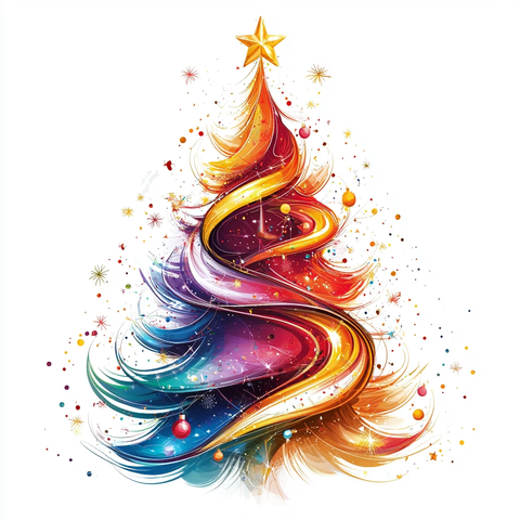 科技圣诞装饰贴