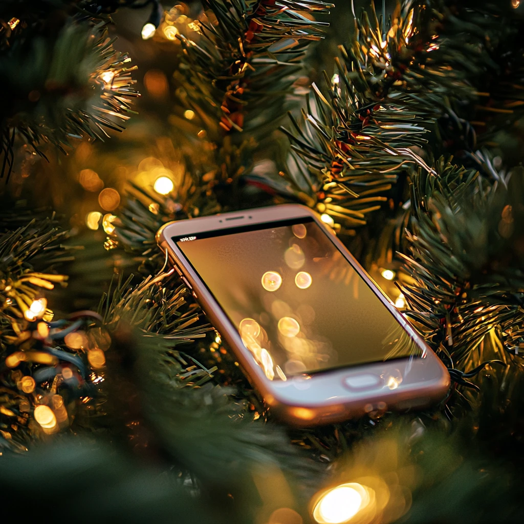 科技圣诞装饰贴