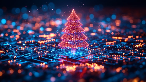 紫色芯片新年树