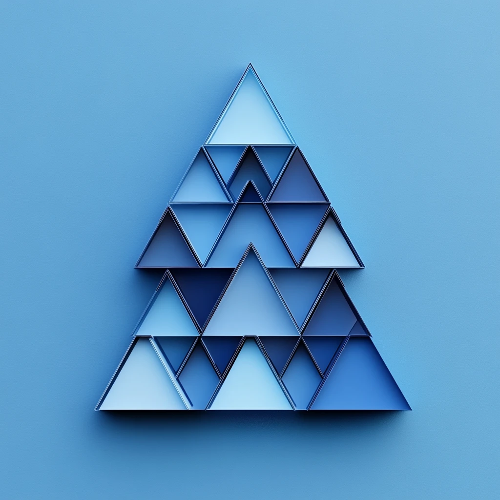 蓝色三角圣诞树