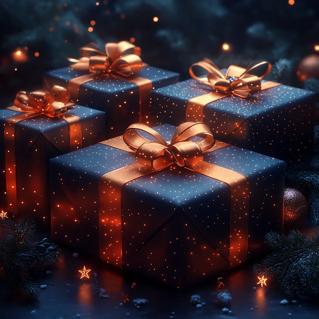 未来风格圣诞礼物