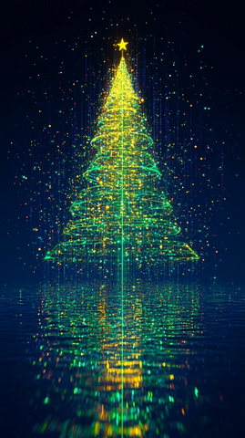 圣诞新年树网格