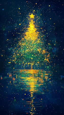 圣诞新年树网格