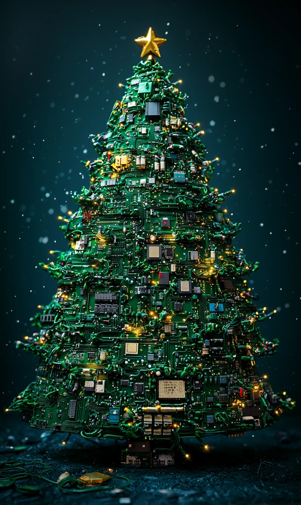 绿数据线圣诞树