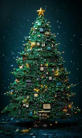 绿数据线圣诞树