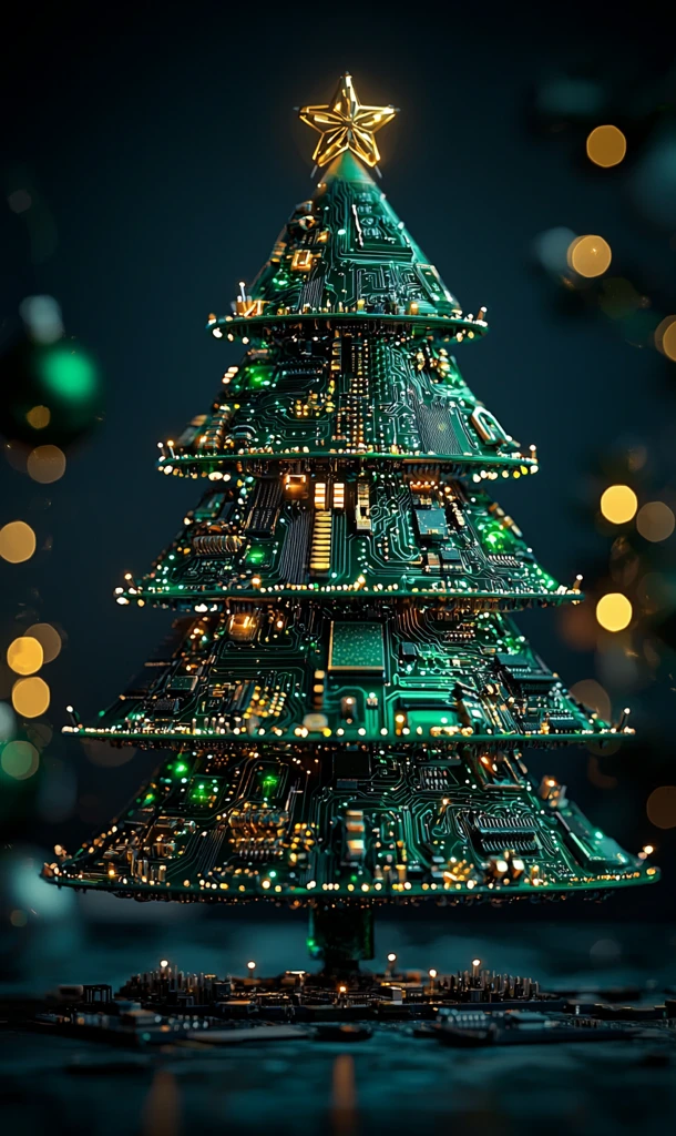 绿数据线圣诞树