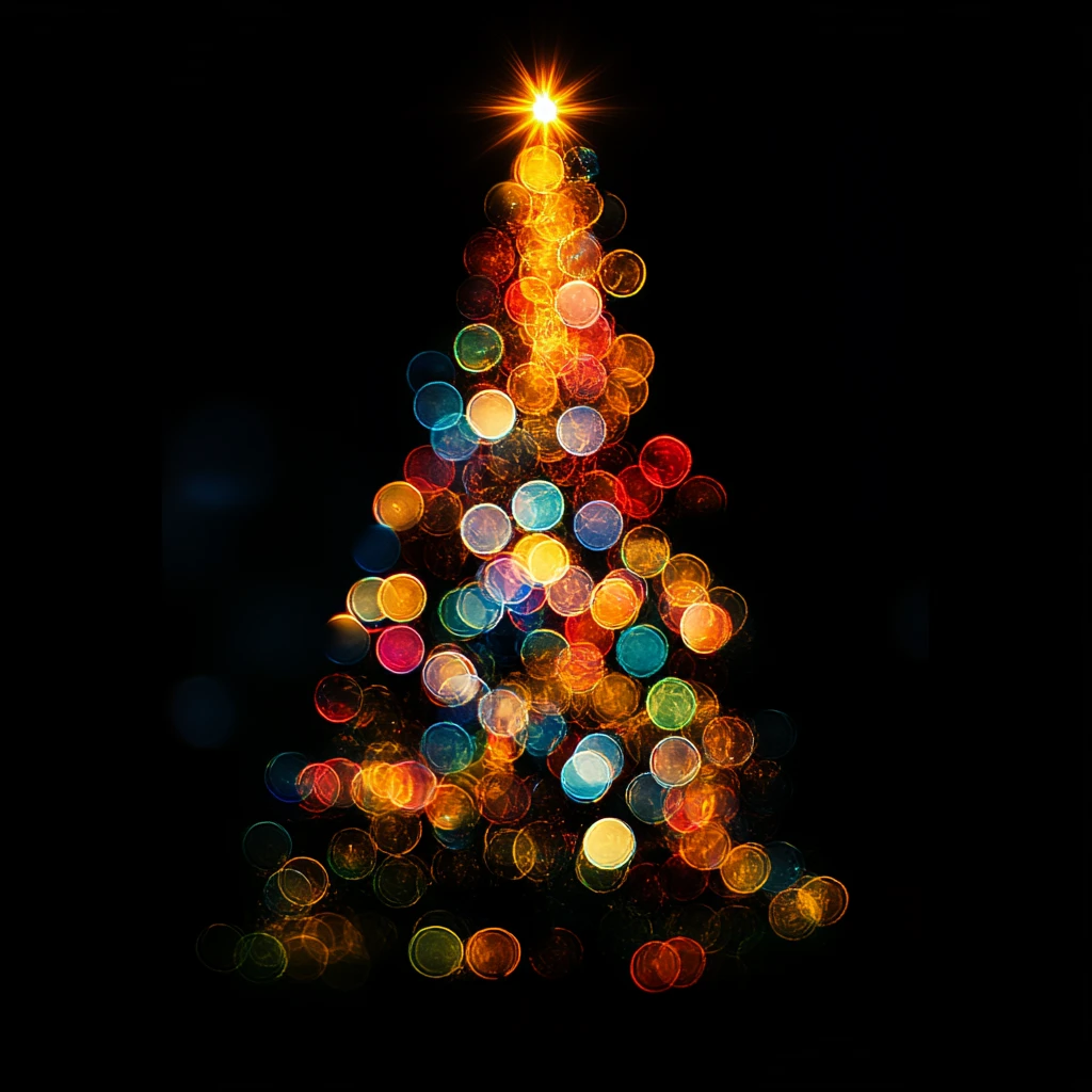 圣诞树散景纹样