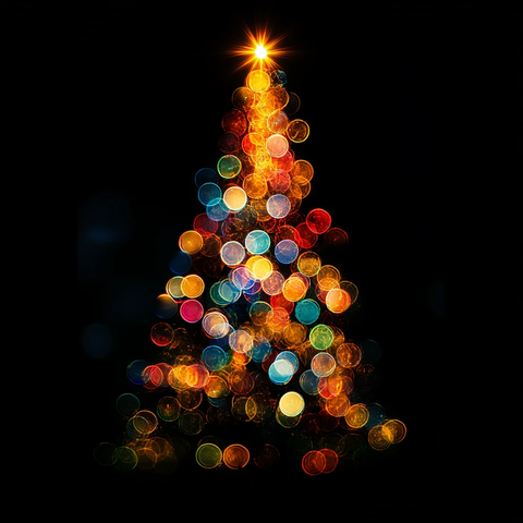 圣诞树散景纹样