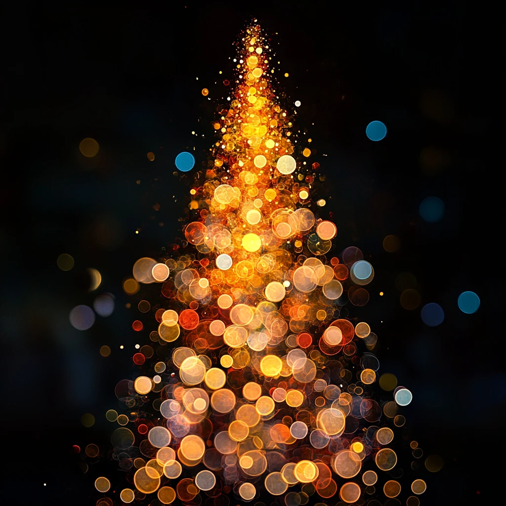 圣诞树散景纹样