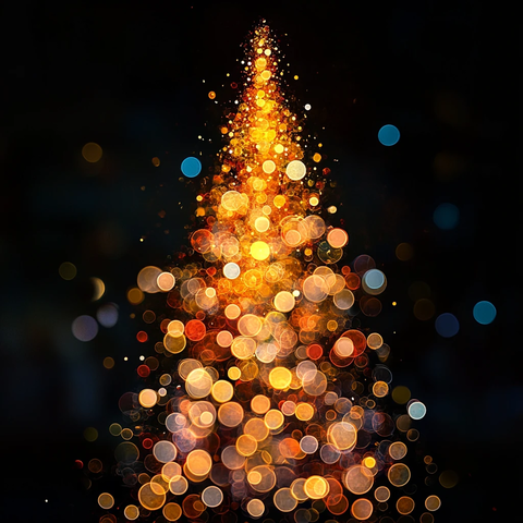 圣诞树散景纹样