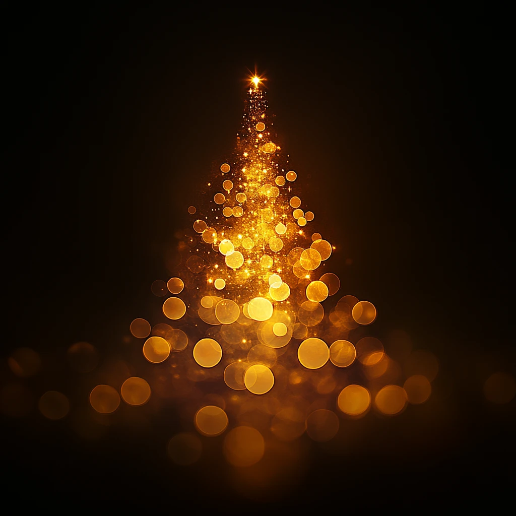 圣诞树散景纹样