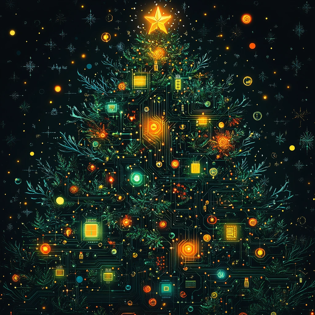 半导体芯片圣诞贺卡