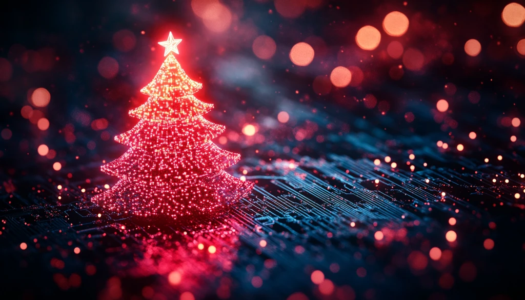 圣诞树电子科技贺卡