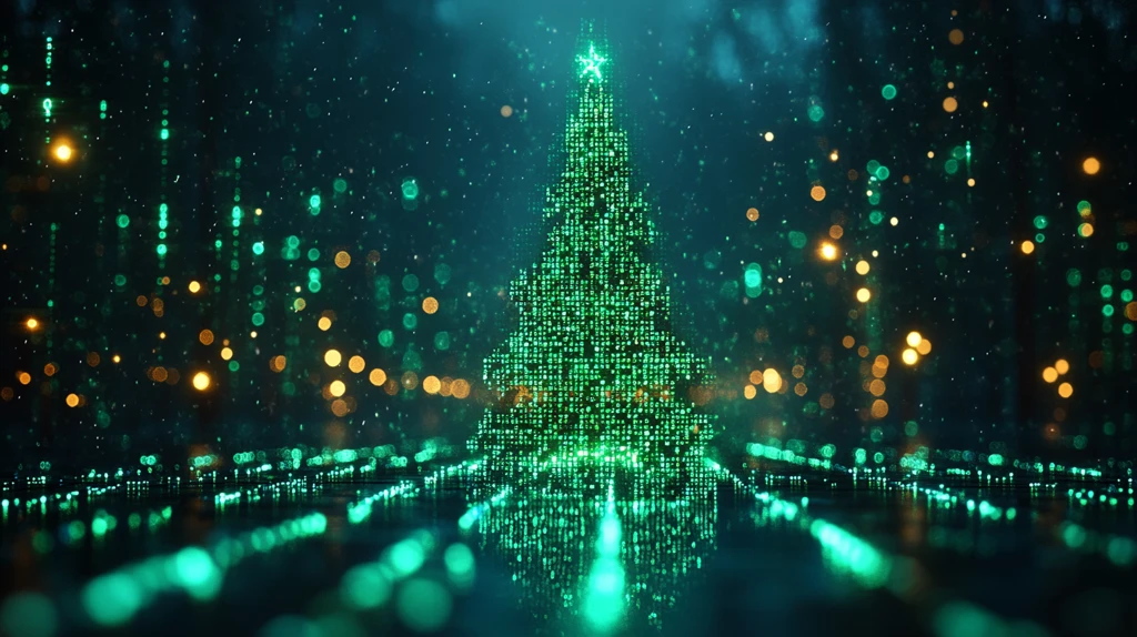 绿色矩阵圣诞树