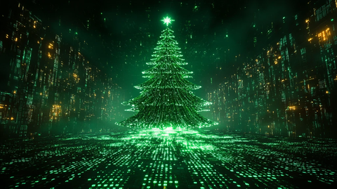 绿色矩阵圣诞树