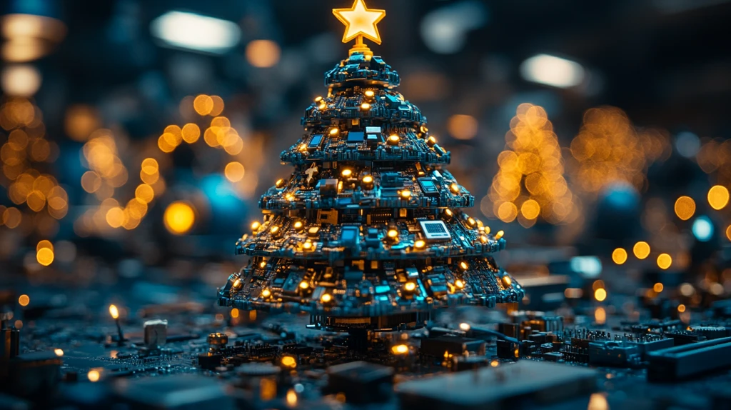 电脑零件圣诞树