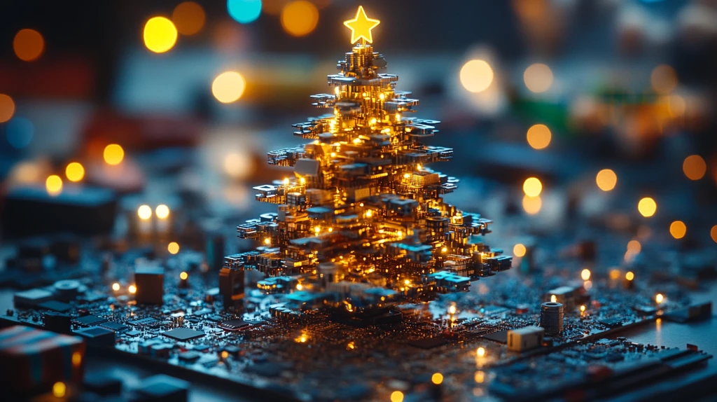 电脑零件圣诞树