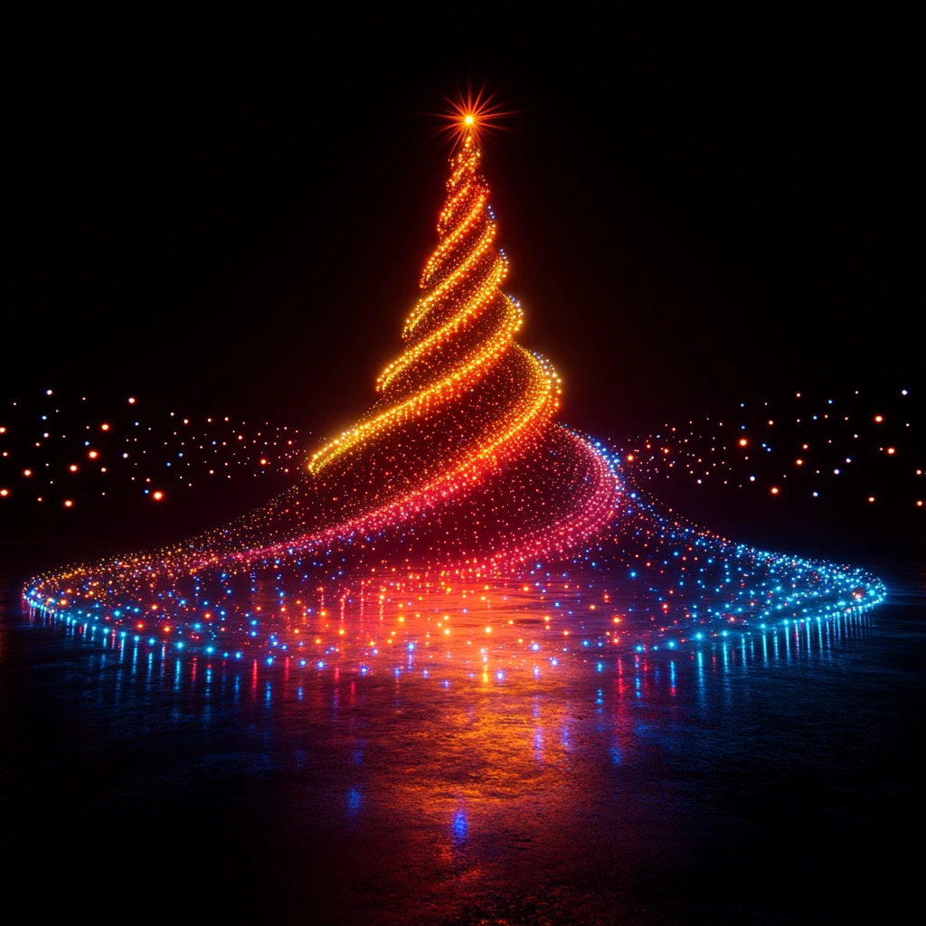 多彩星光圣诞树