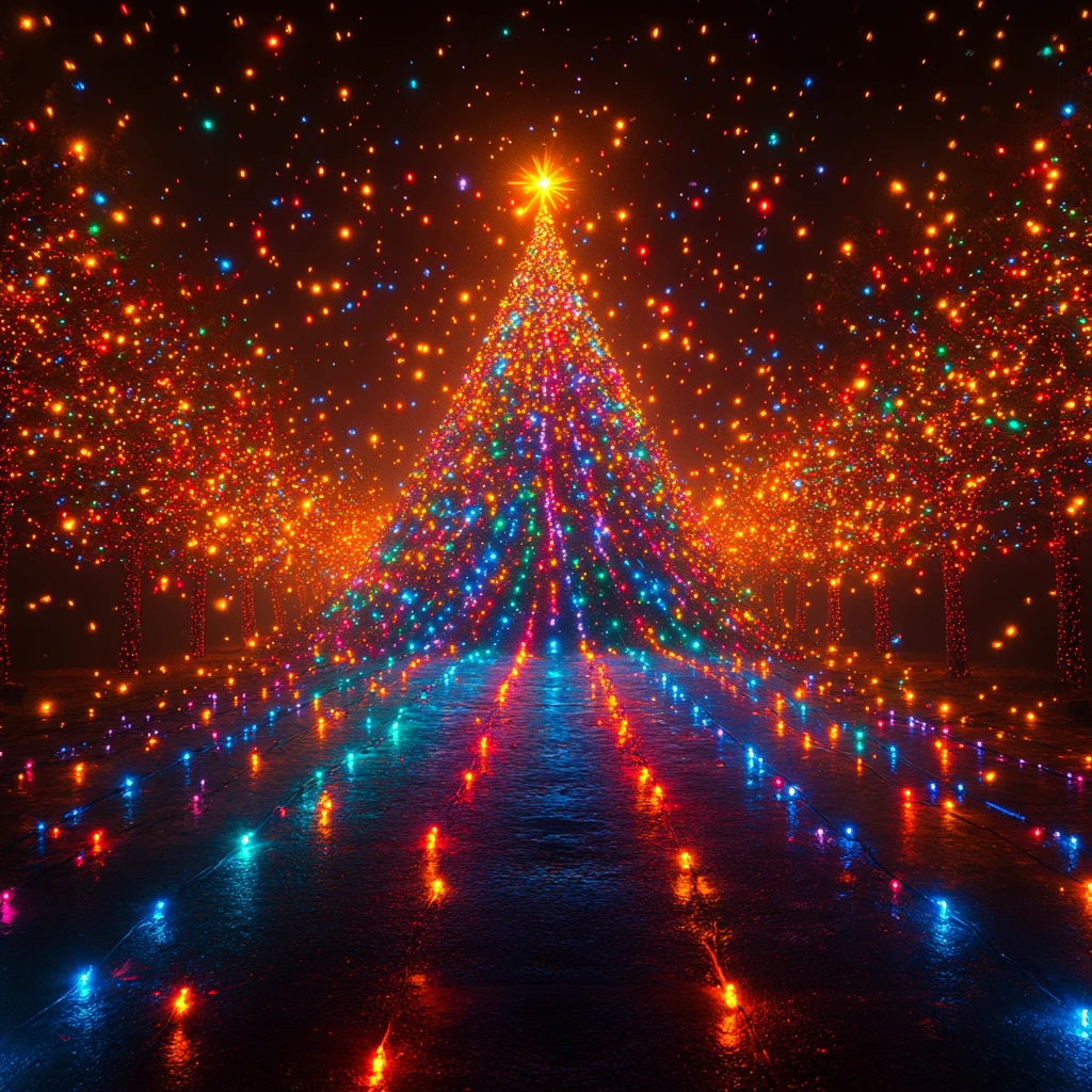 多彩星光圣诞树