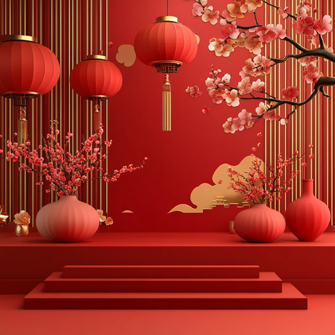 喜庆场景灯笼密布