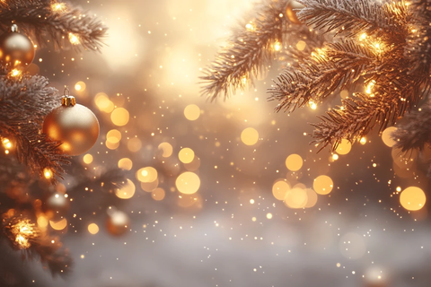 金色光点悬浮背景