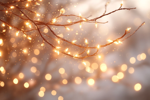 金色光点悬浮背景