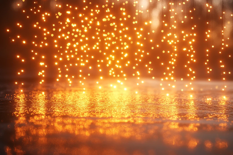 金色光点悬浮背景