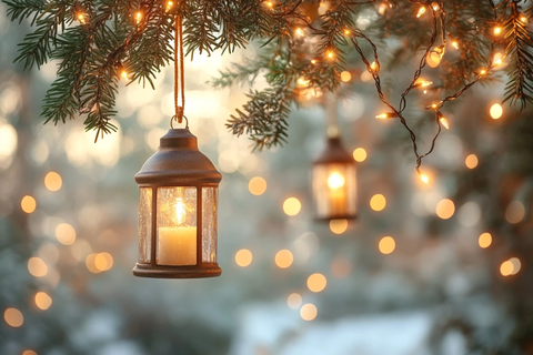 金色光点悬浮背景