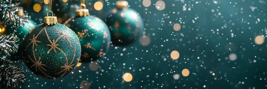 深绿圣诞球挂饰