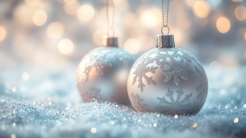 银白渐变圣诞挂饰