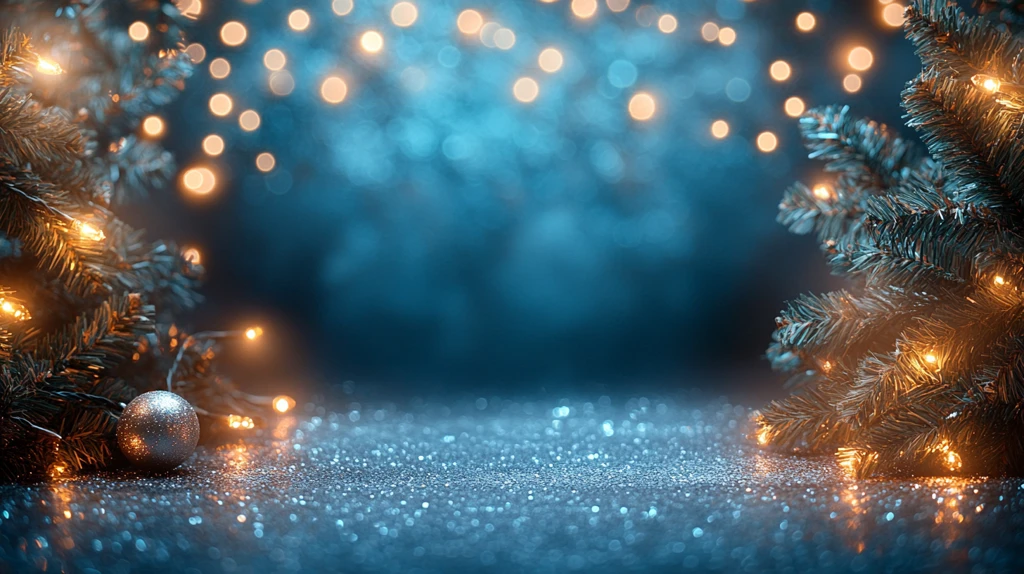 圣诞灯光背景图