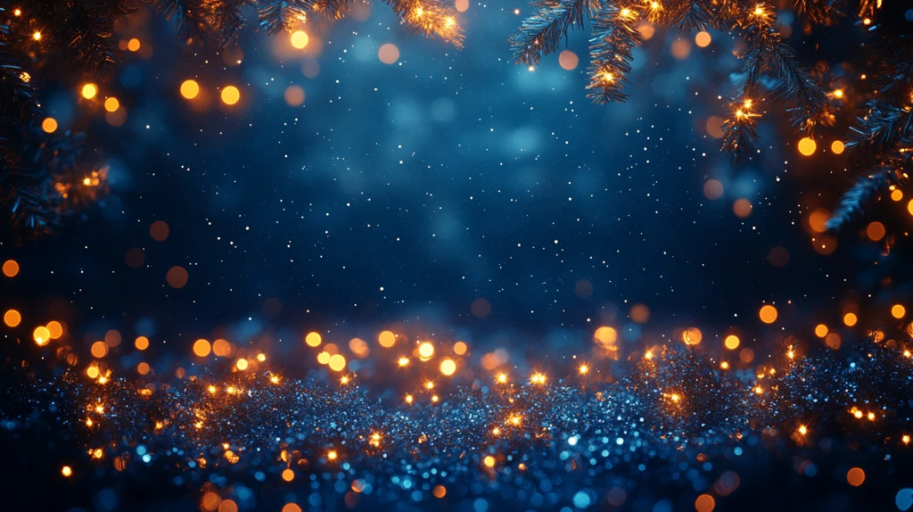 圣诞灯光背景图