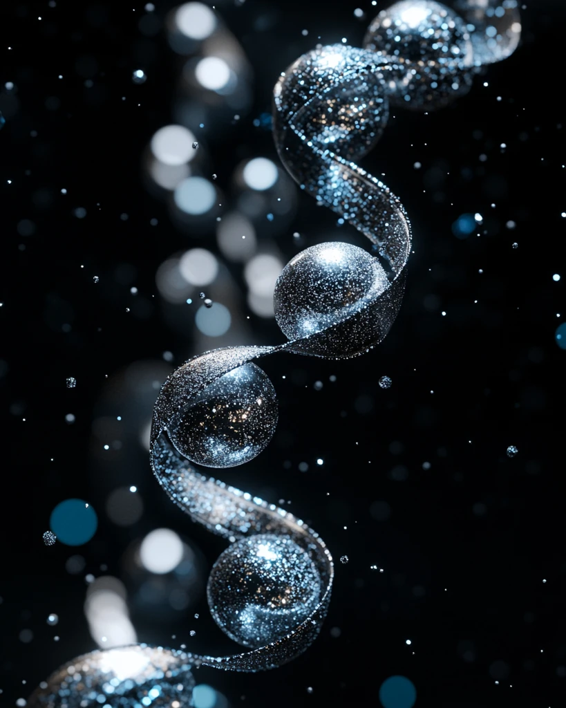 银色丝带球体曲线