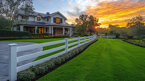 白色围栏现代住宅