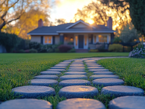 房屋前门入口照