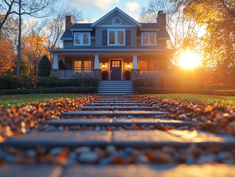 房屋前门入口照