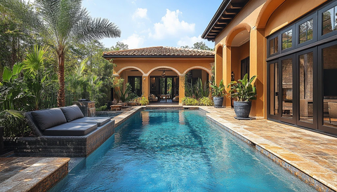 地中海风格小泳池